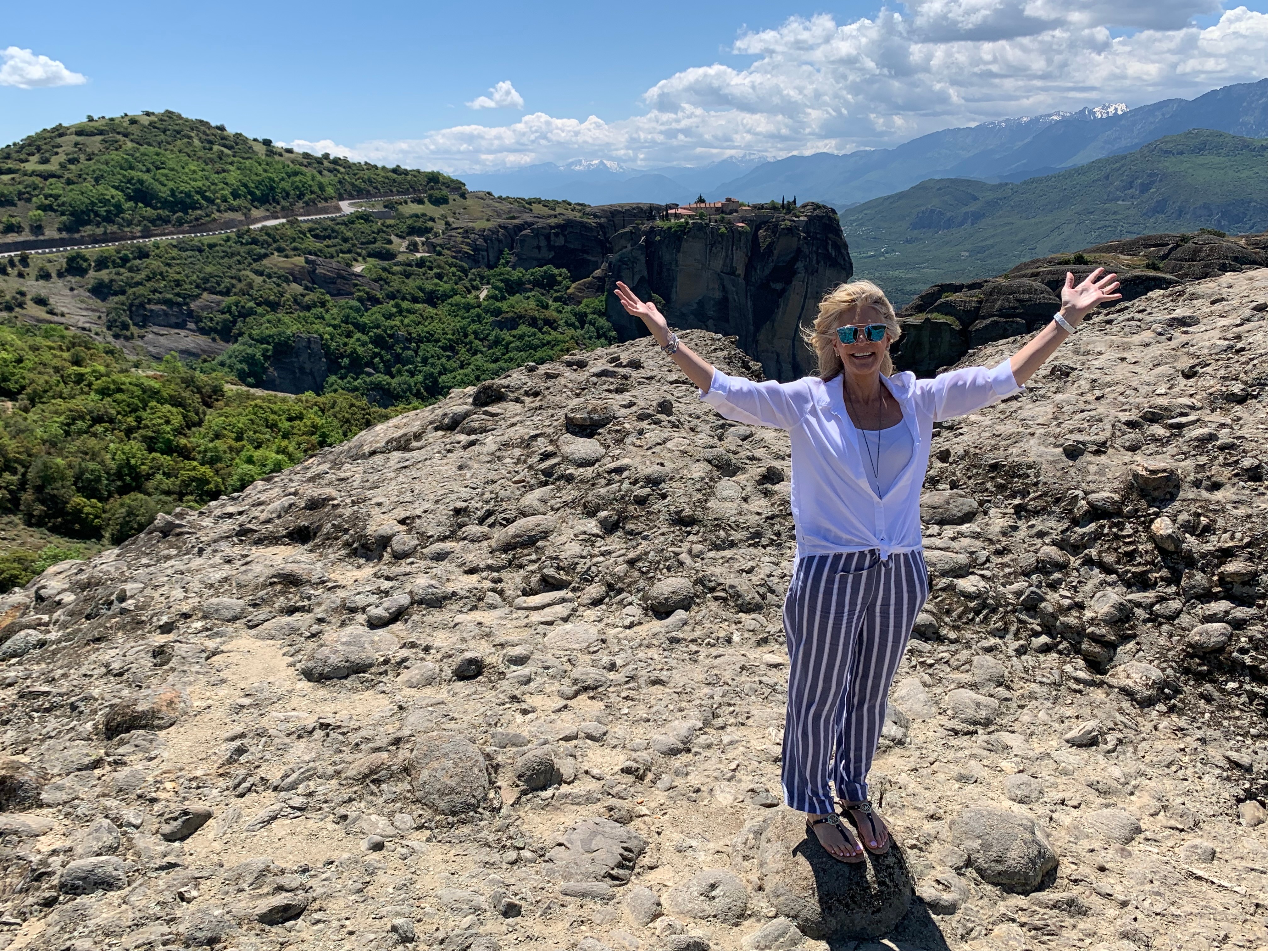 Michelle Fee in Kalambaka, Greece